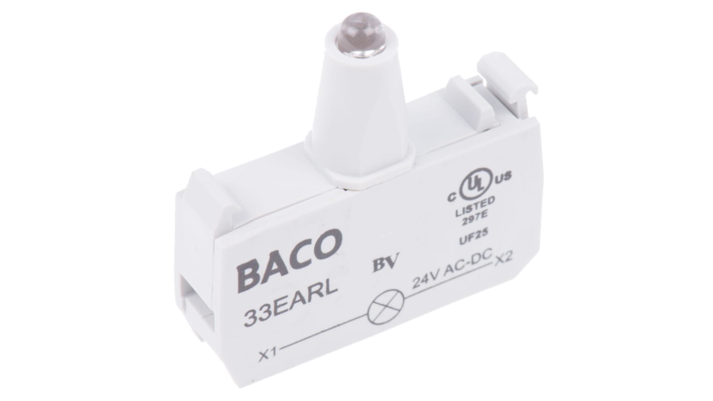 BACO BACO Series Light Block, 24V, Red Light