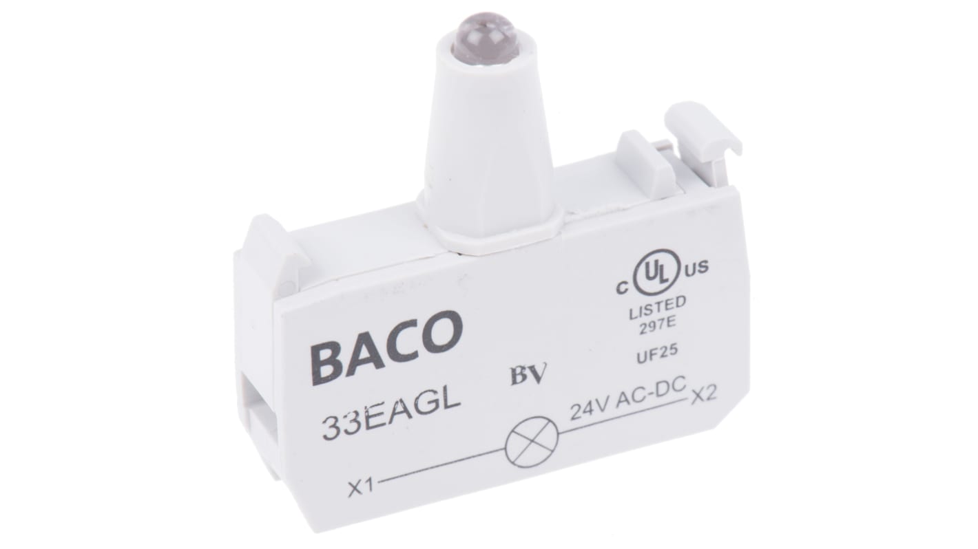 BACO BACO Series Light Block, 24V, Green Light