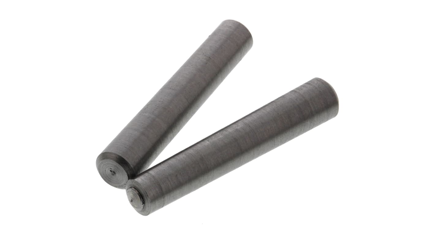 Pasador cilíndrico 12mm, acabado plano Acero Cónico, diámetro 2mm