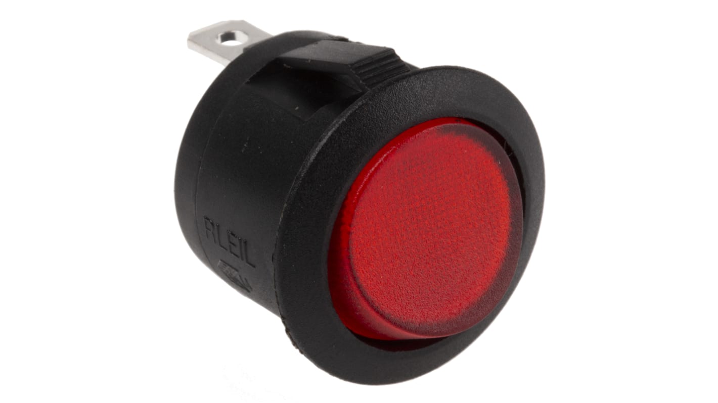 Interruttore a bilanciere RS PRO, SPST, On-Off Illuminato, Rosso