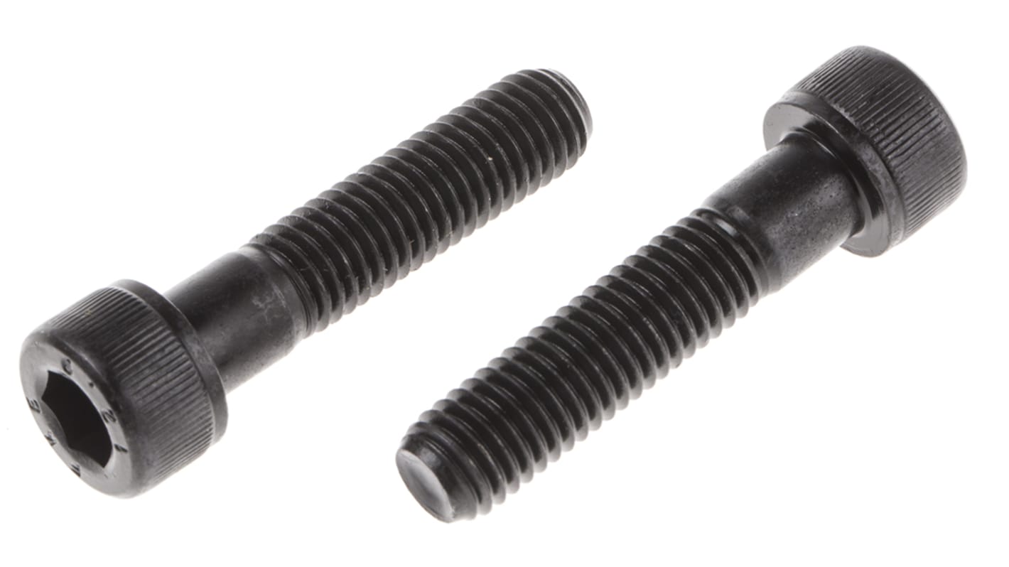 RS PRO M10 x 45mm Hex Socket Cap Screw Black, Self-Colour Steel