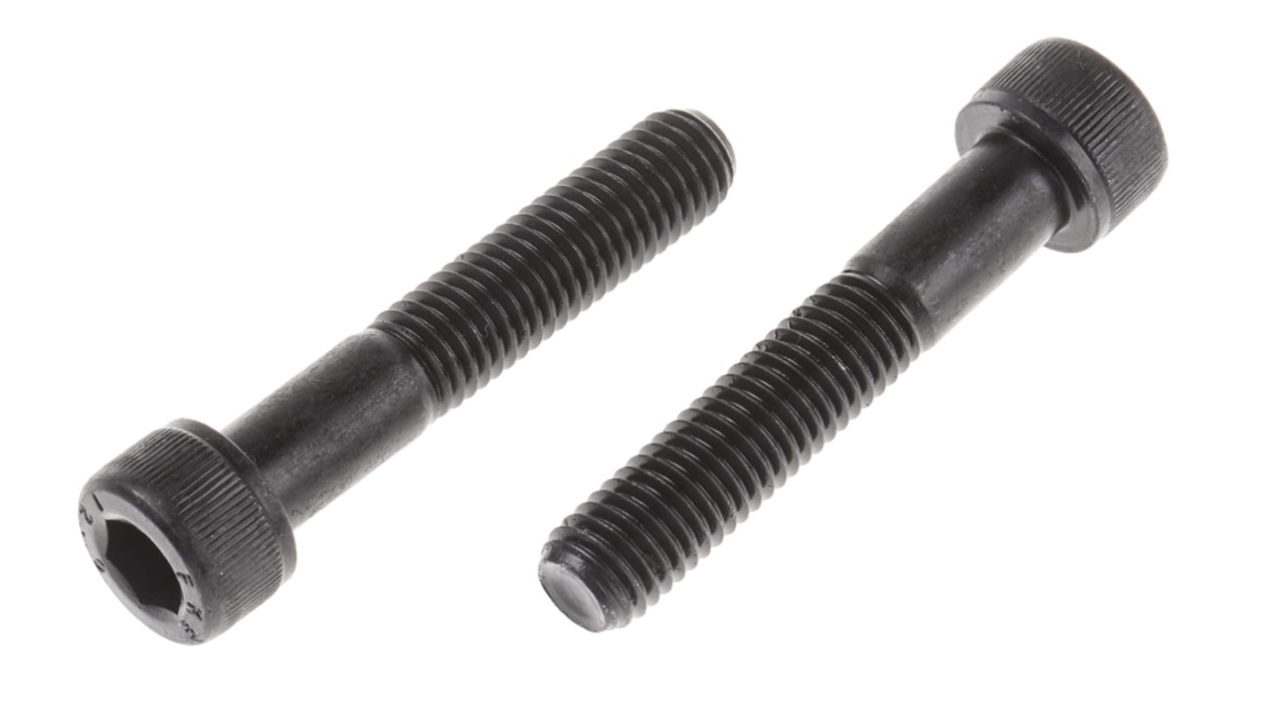 RS PRO M10 x 55mm Hex Socket Cap Screw Black, Self-Colour Steel