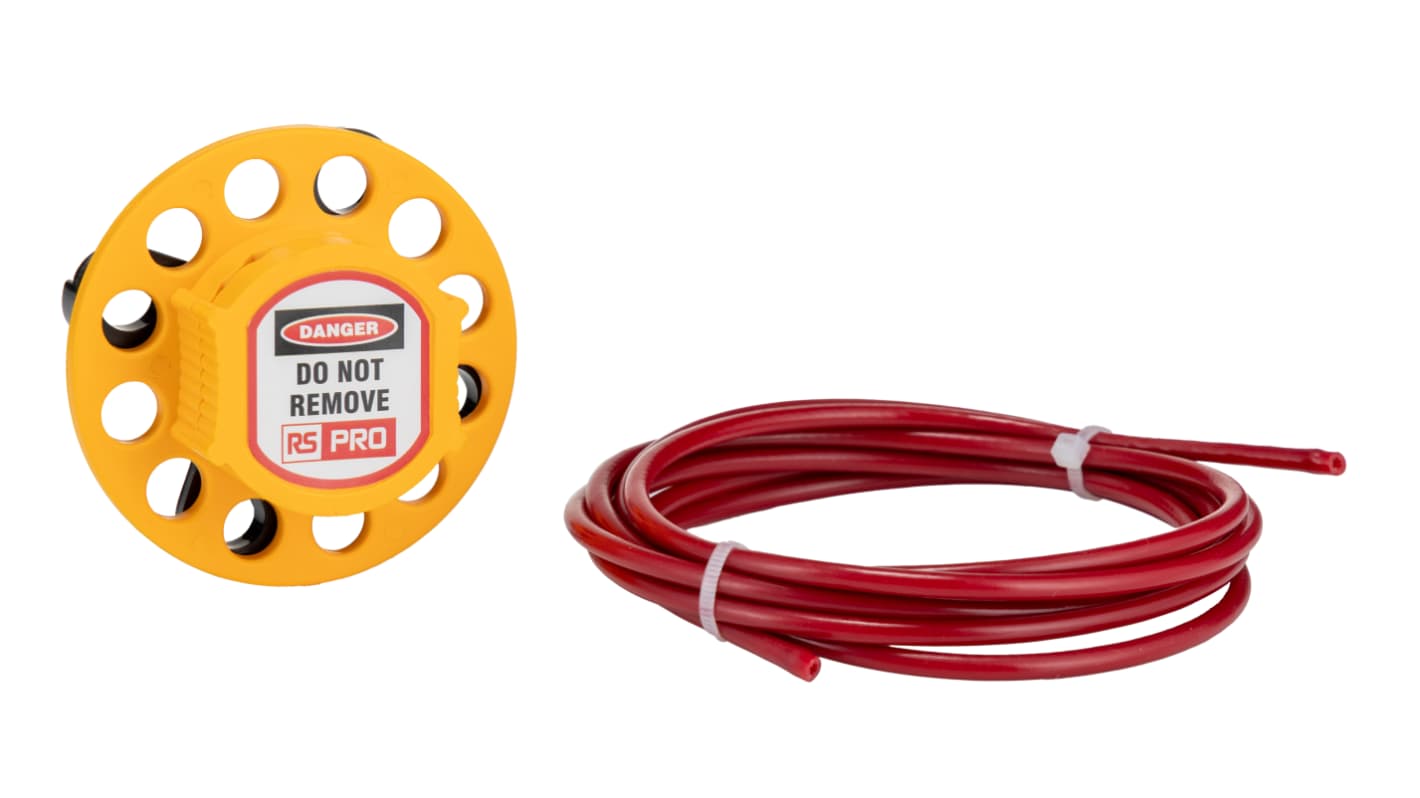 RS PRO Black, Yellow 12-Lock PVC Cable Lockout