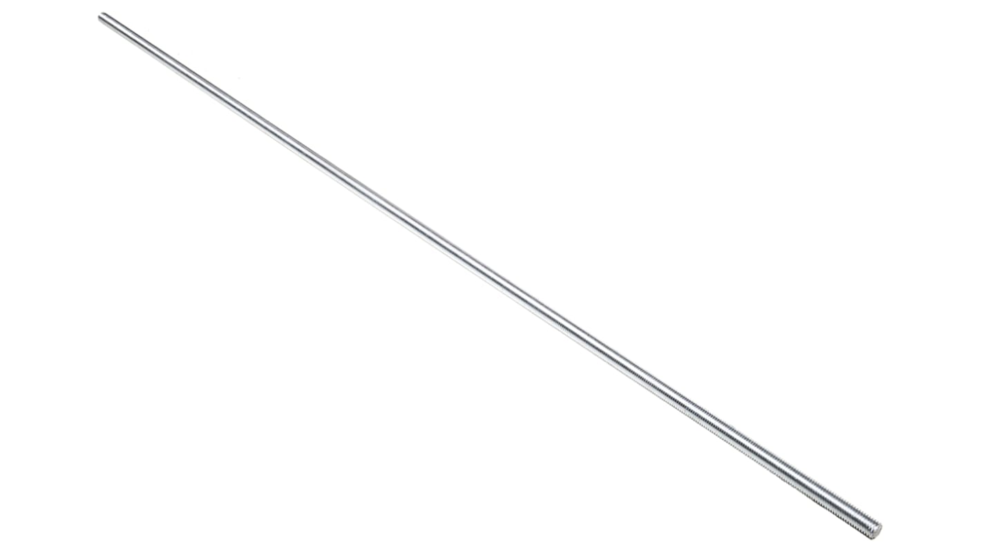 RS PRO Zinc Plated Steel Threaded Rod, M20, 1m
