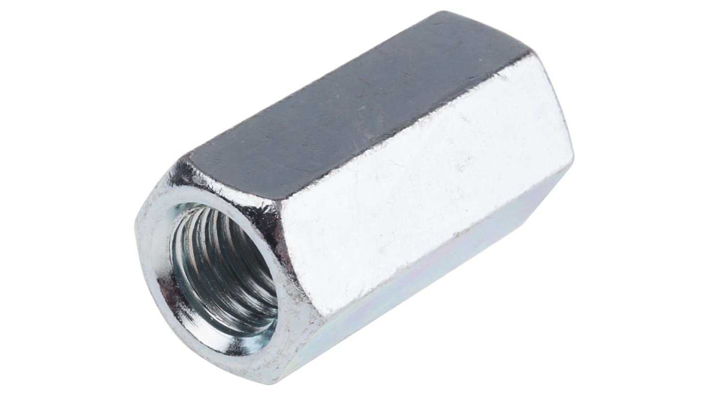 48mm Bright Zinc Plated Steel Coupling Nut, M16