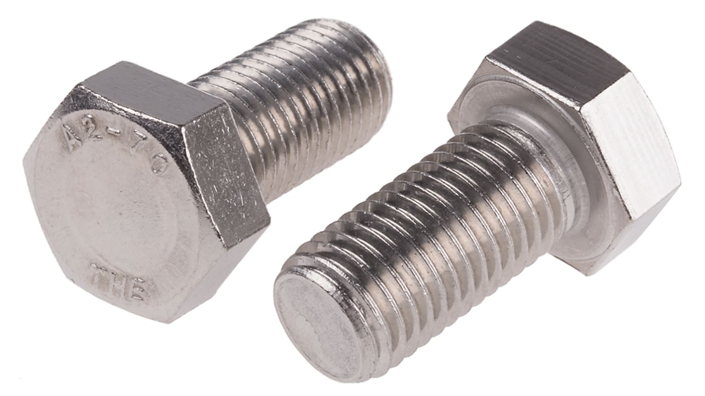 Śruba z łbem sześciokątnym gwint M20 40.0mm skok 2.50mm Stal nierdzewna Sześciokątny RS PRO