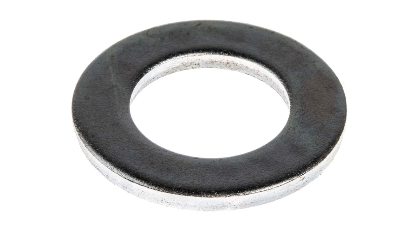 Bright Zinc Plated Steel Plain Washer, 3mm Thickness, M20
