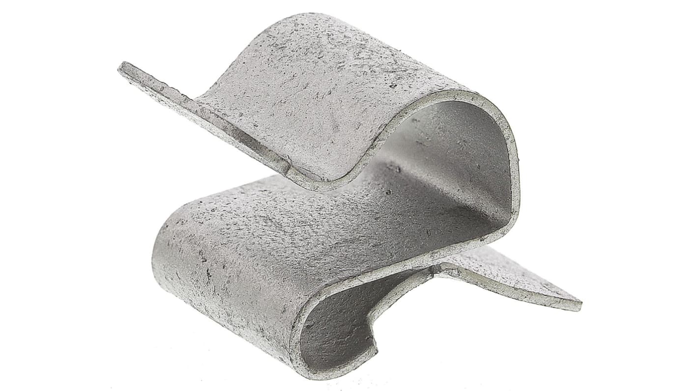Clip per cavi e morsetti in Acciaio RS PRO, spessore flangia 2 → 4 mm
