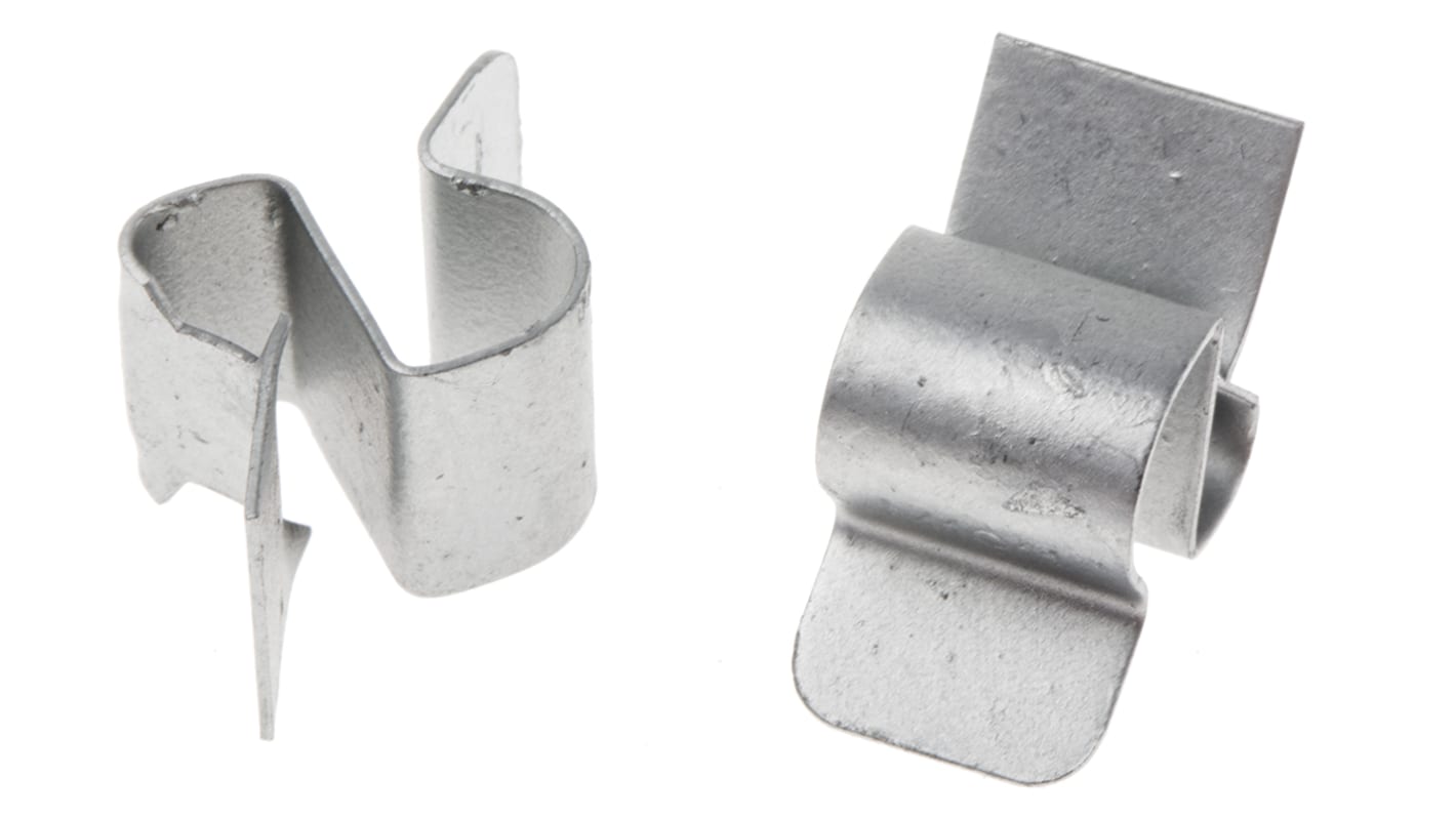 Clip per cavi e morsetti in Acciaio RS PRO, spessore flangia 4 → 7 mm