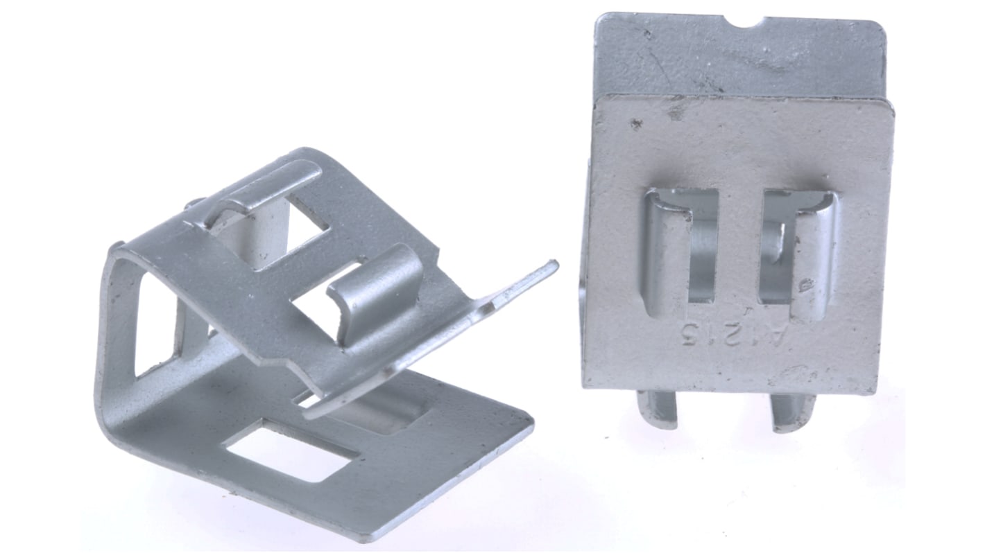 Clip per cavi e morsetti in Acciaio RS PRO, spessore flangia 12 → 15 mm