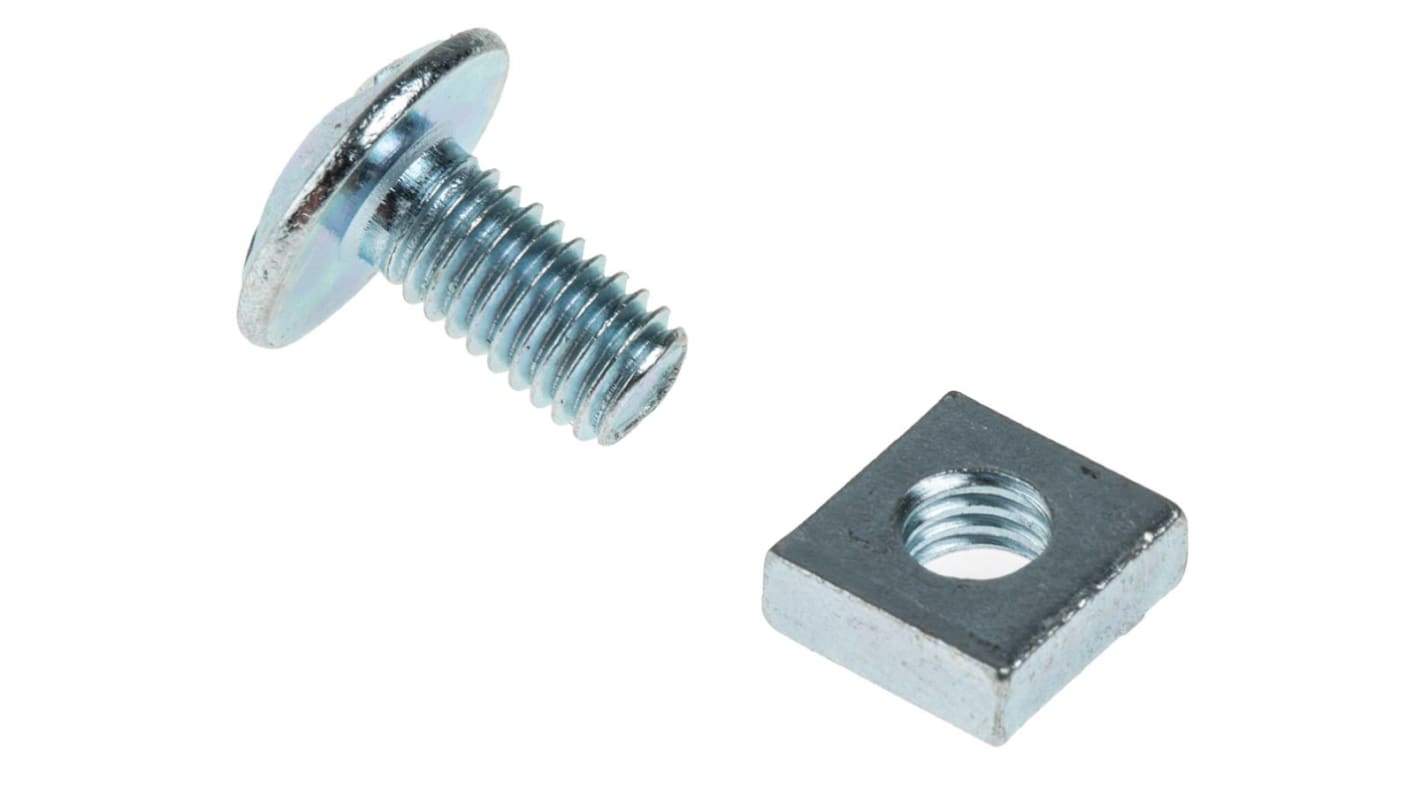 Bright Zinc Plated Steel Roofing Bolt, M6 x 12mm
