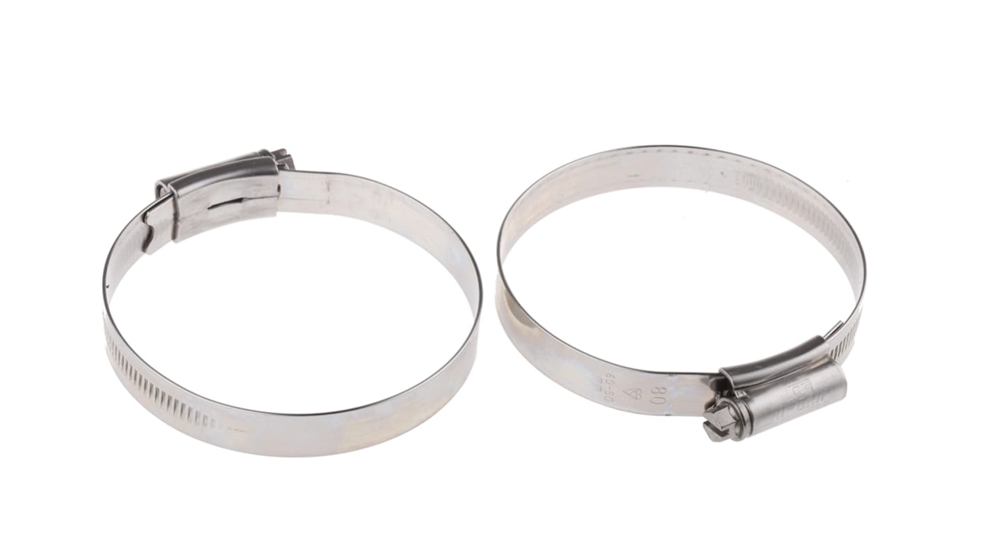 Fascetta stringitubo Jubilee (Vite senza fine) HI-GRIP, Ø 60 → 80mm, in Acciaio inox
