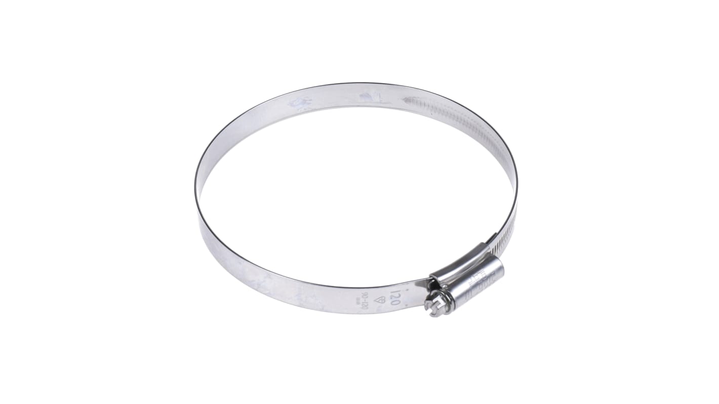 HI-GRIP 不锈钢卡箍, 90 → 120mm内径, 带宽13mm, 蜗杆传动