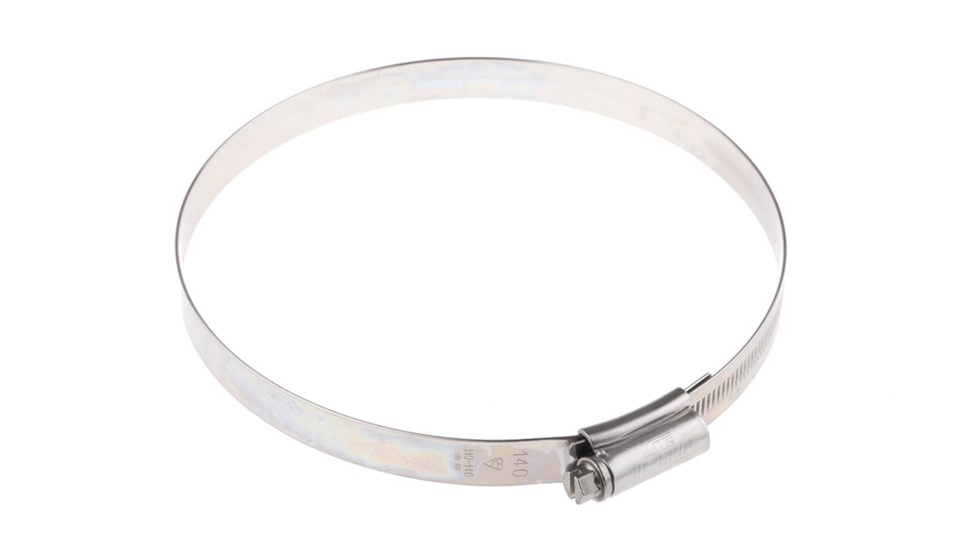 HI-GRIP 不锈钢卡箍, 110 → 140mm内径, 带宽13mm, 蜗杆传动