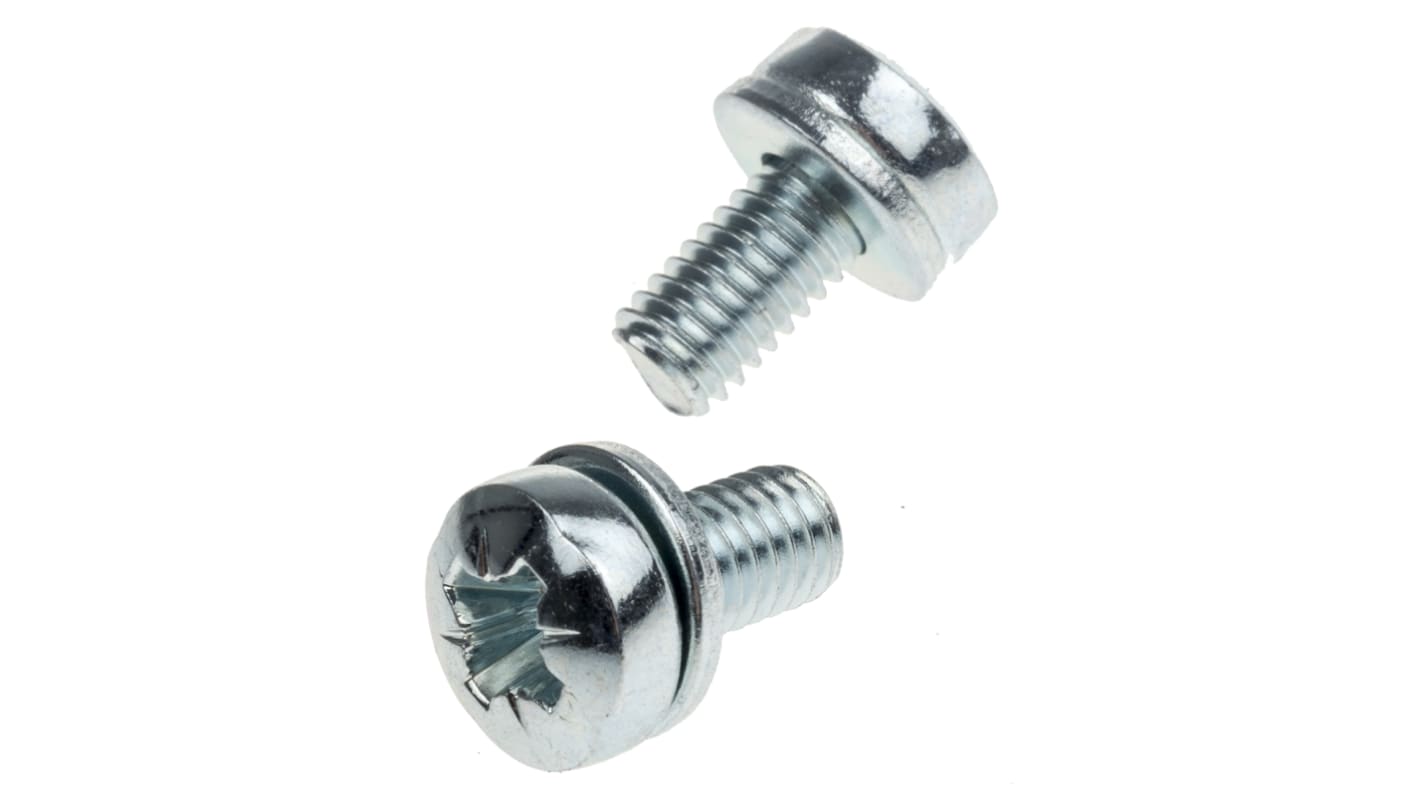 Śruba z podkładką M6 Zwykła długość 12mm Stożek Stalowe