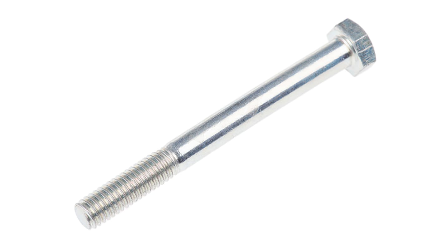 Śruba z łbem sześciokątnym gwint M6 60.0mm skok 1.0mm Stalowe Sześciokątny Powlekane jasnym cynkiem RS PRO