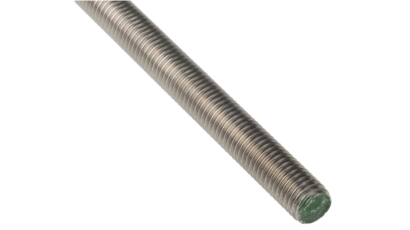 RS PRO Plain Stainless Steel Threaded Rod, M12, 1m