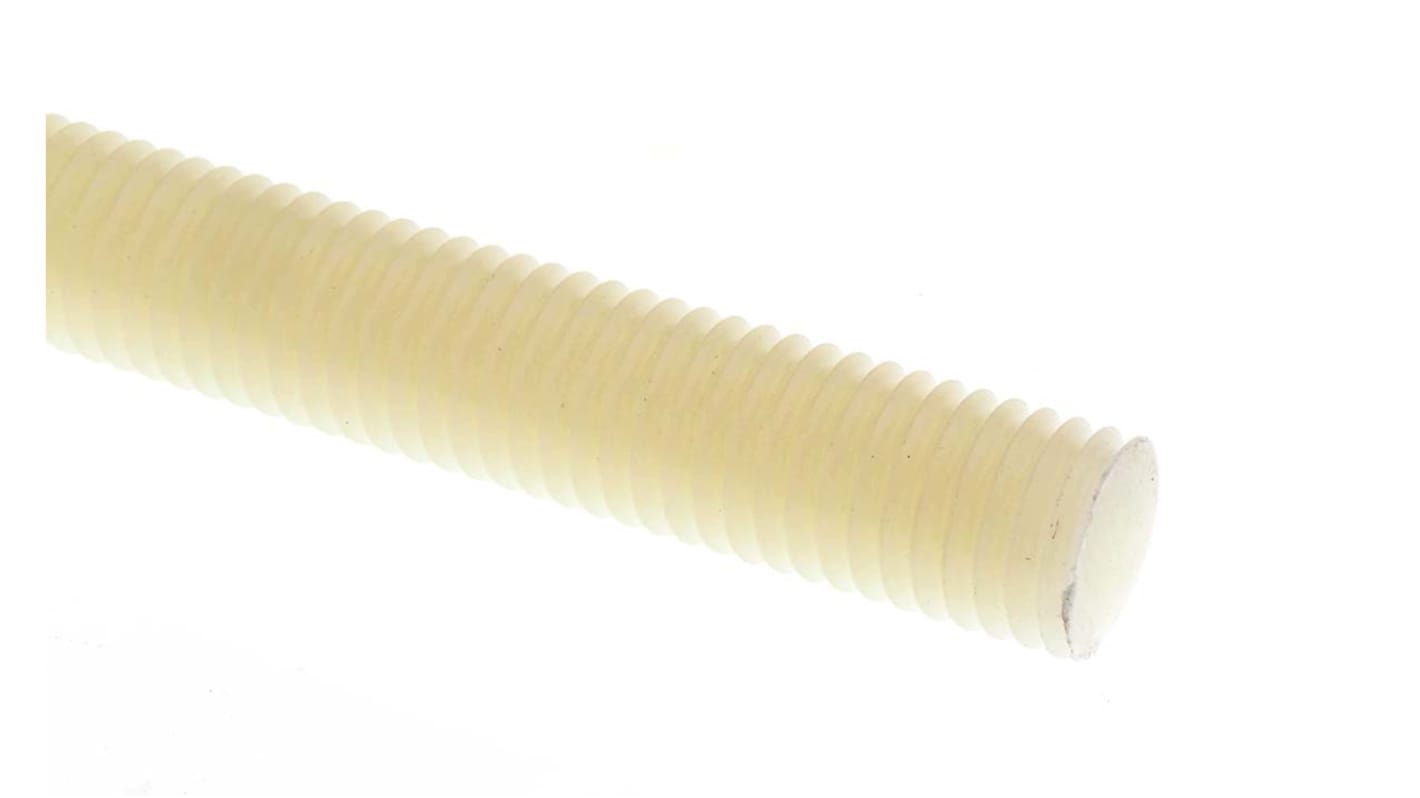 RS PRO Plain Nylon Threaded Rod, M12, 1m