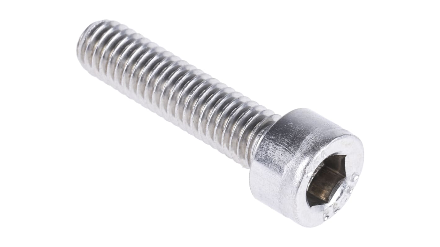 RS PRO M6 x 25mm Hex Socket Cap Screw Stainless Steel