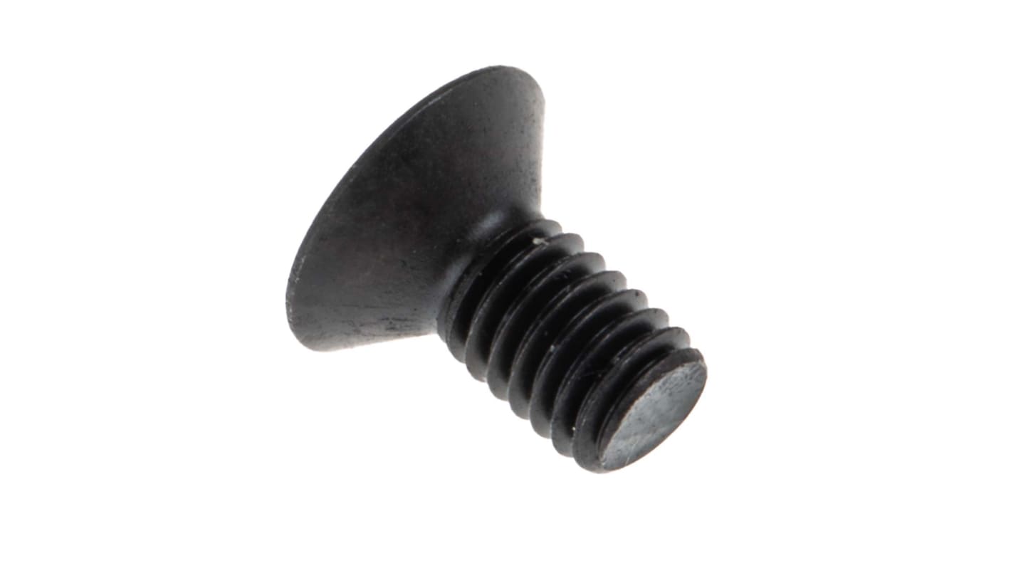 RS PRO M3 x 6mm Hex Socket Countersunk Screw Black, Self-Colour Steel