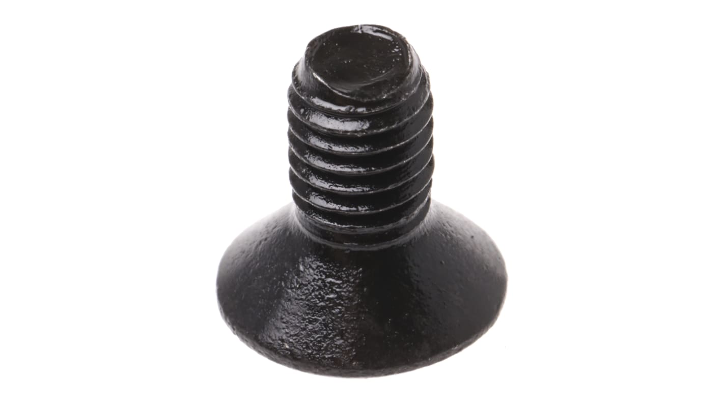 RS PRO Black, Self-Colour Steel Hex Socket Countersunk Screw, DIN 7991, M5 x 10mm