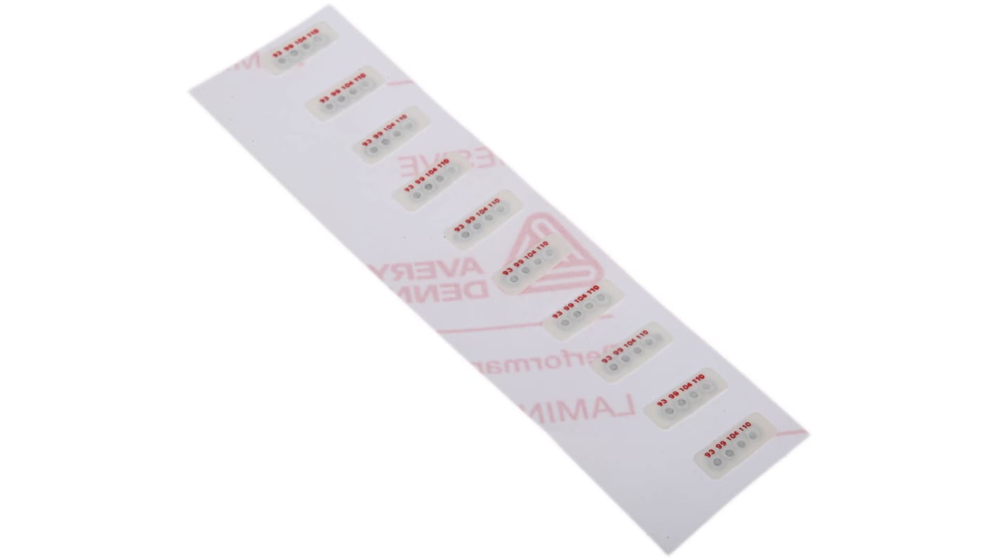 RS PRO Non-Reversible Temperature Sensitive Label, 93°C to 110°C, 4 Levels