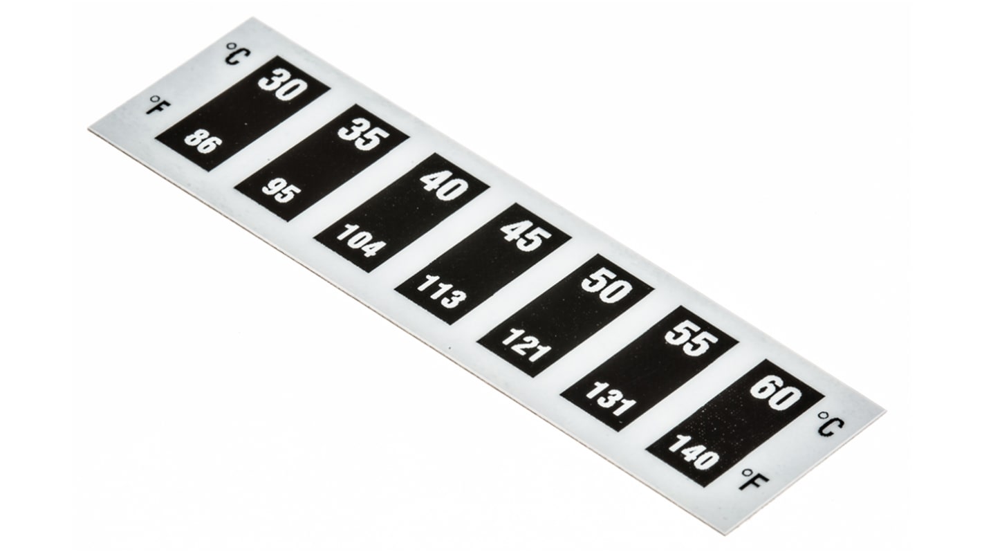 RS PRO Temperature Sensitive Label, 30°C to 60°C, 7 Levels