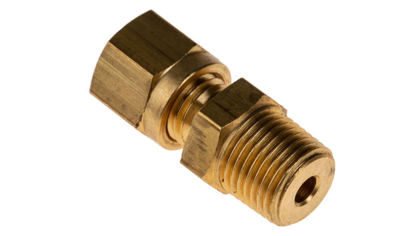 RS PRO, 1/8 BSPT Compression Fitting for Use with Thermocouple or PRT Probe, 1.5mm Probe, RoHS Compliant Standard