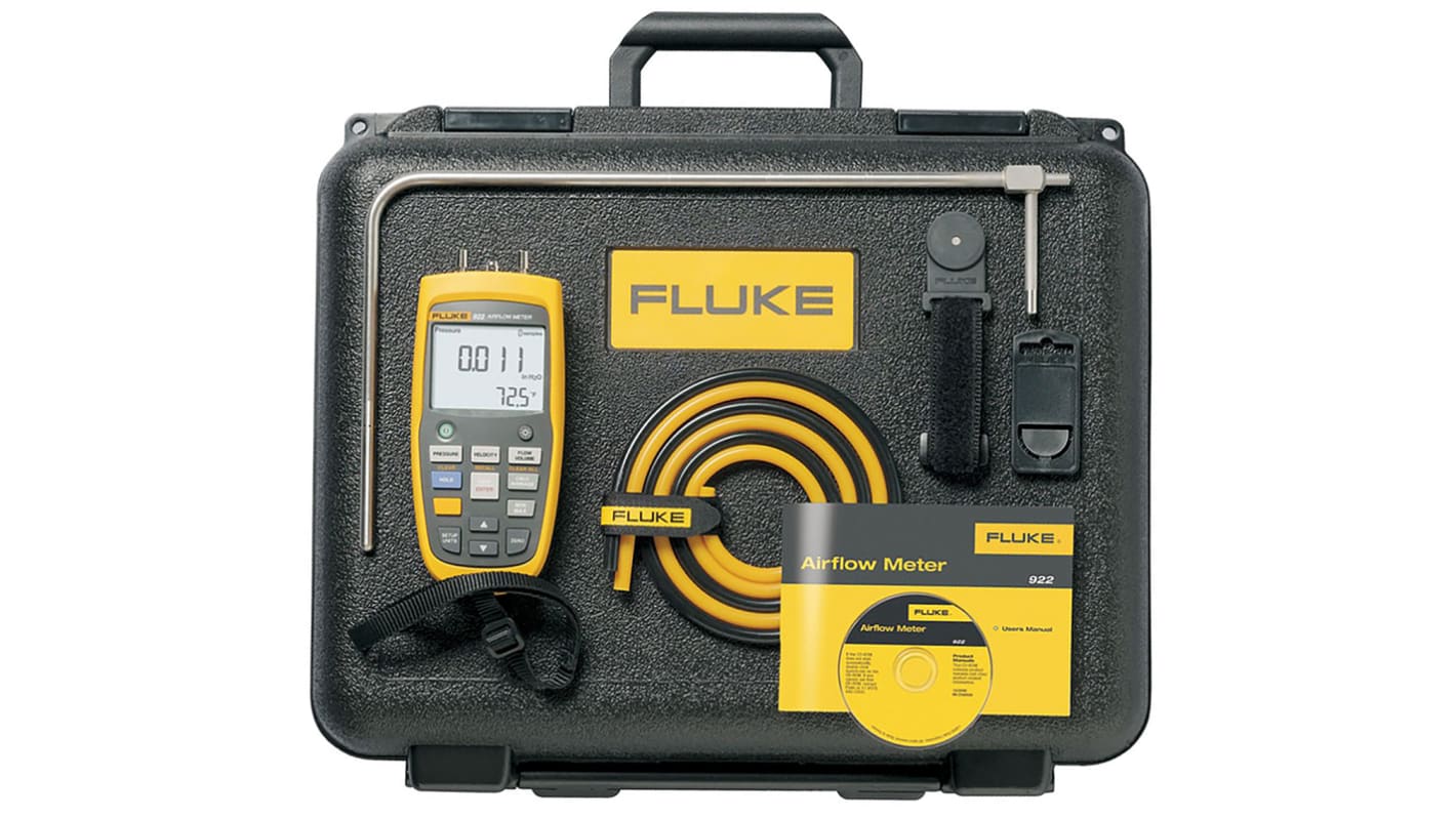 Fluke 922/KIT Differential Manometer Kit, Max Pressure Measurement 40mbar