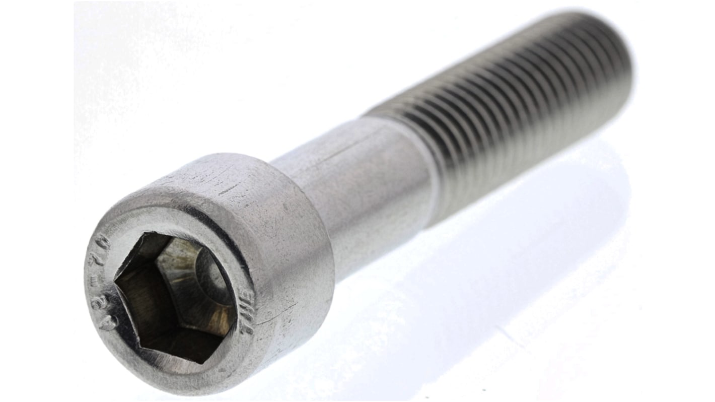 RS PRO M12 x 60mm Hex Socket Cap Screw Stainless Steel