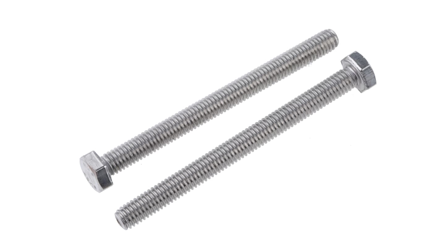 Śruba z łbem sześciokątnym gwint M6 70.0mm skok 1.0mm Stal nierdzewna Sześciokątny RS PRO