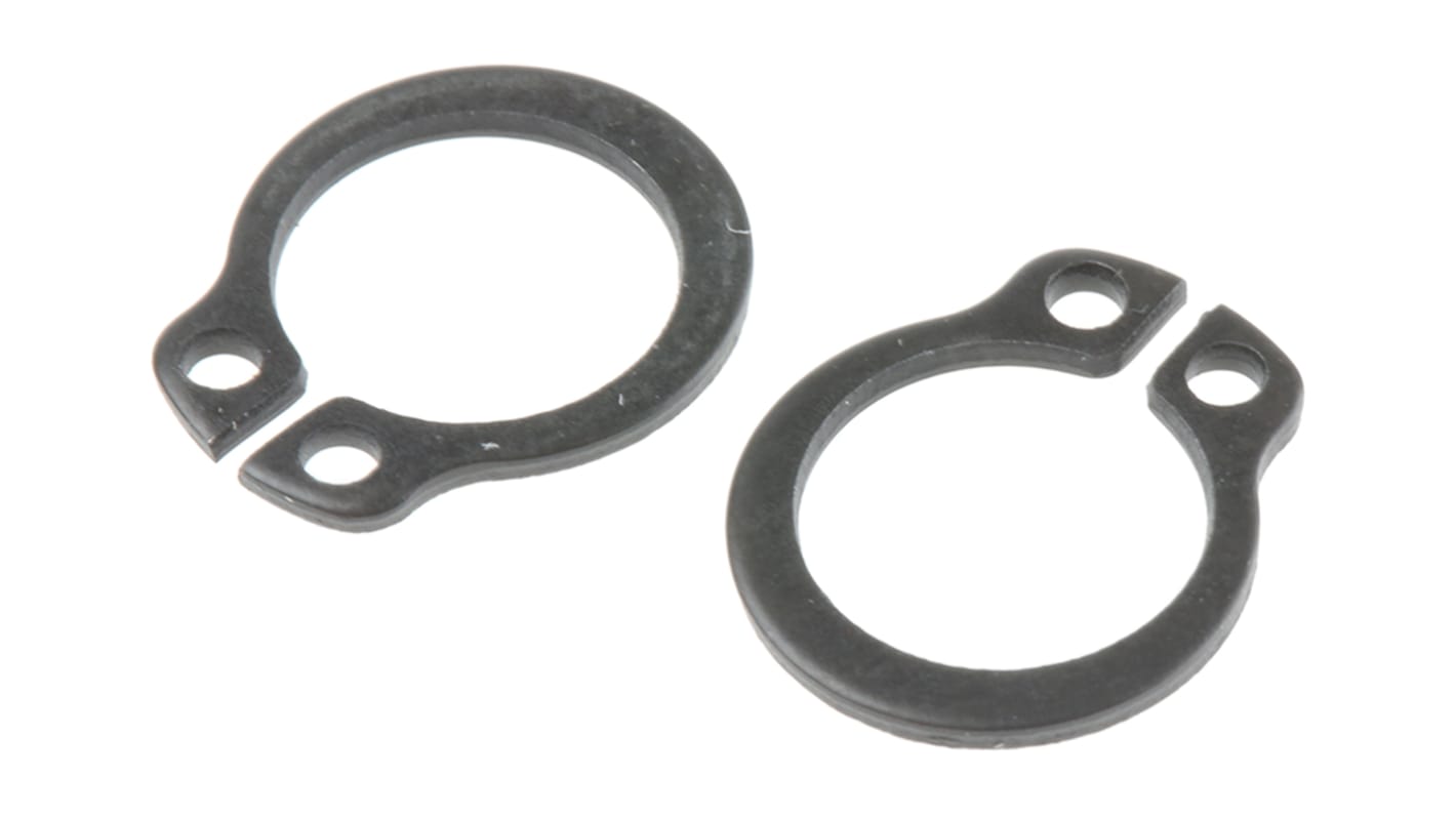 RS PRO Sicherungsringe Aussenring für Wellen-Ø 10mm, Nut-Ø 9.6mm 1mm 17mm Stahl