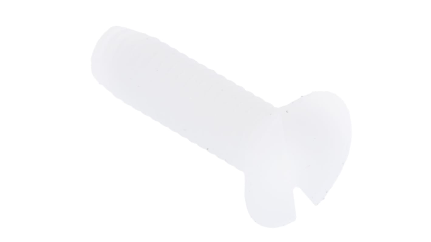 Śruby maszynowe M3 łeb z łbem stożkowym Nylon długość 10mm skok 0.5mm