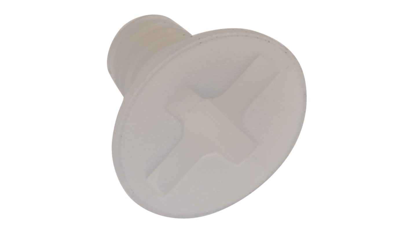Śruby maszynowe M4 łeb z łbem stożkowym Nylon długość 6mm skok 0.7mm