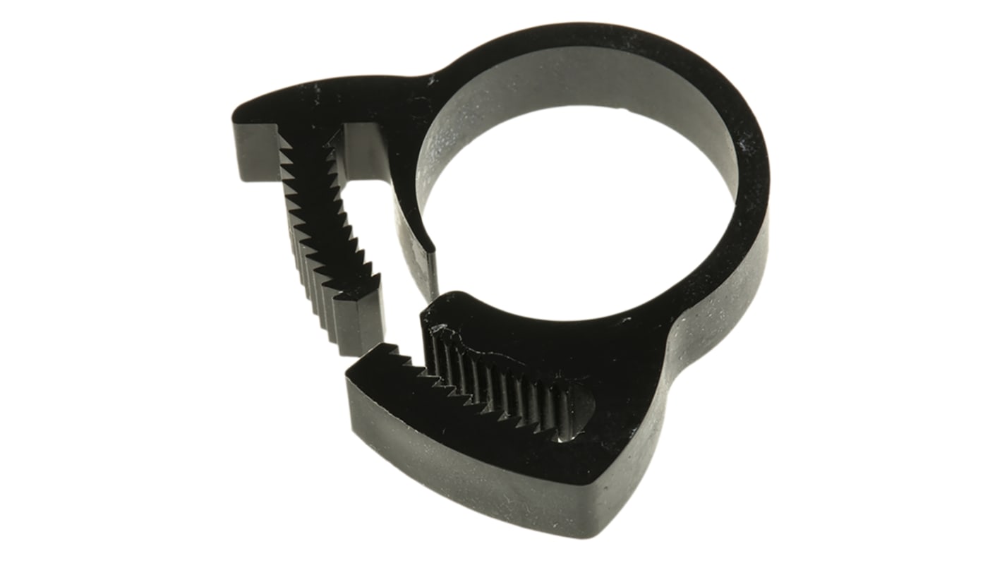 RS PRO Nylon  Snap Grip Hose Clamp, 6.9mm Band Width, 16.9 → 19.9mm ID