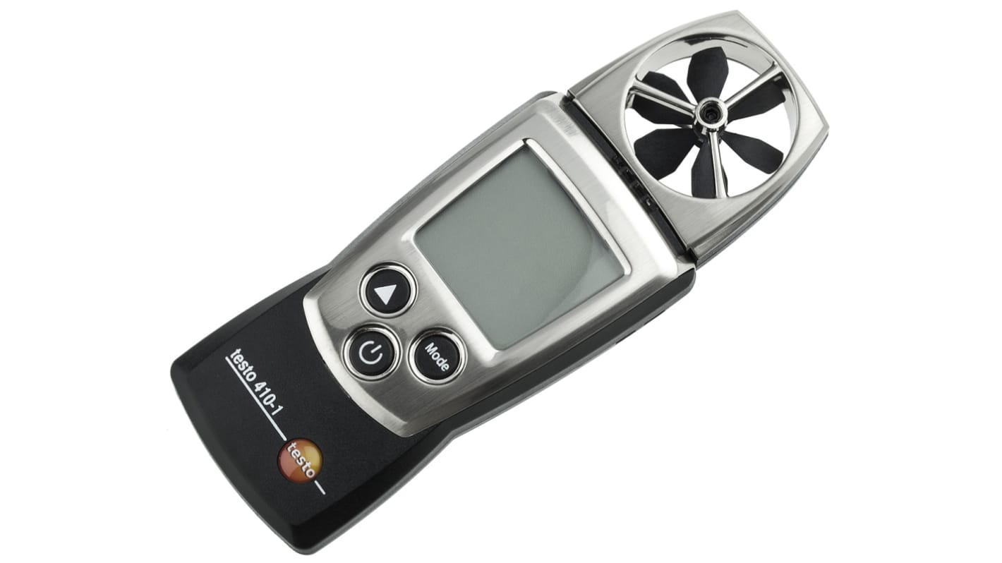 Anemómetro Testo 410-1, medición de Velocidad del aire, Temperatura