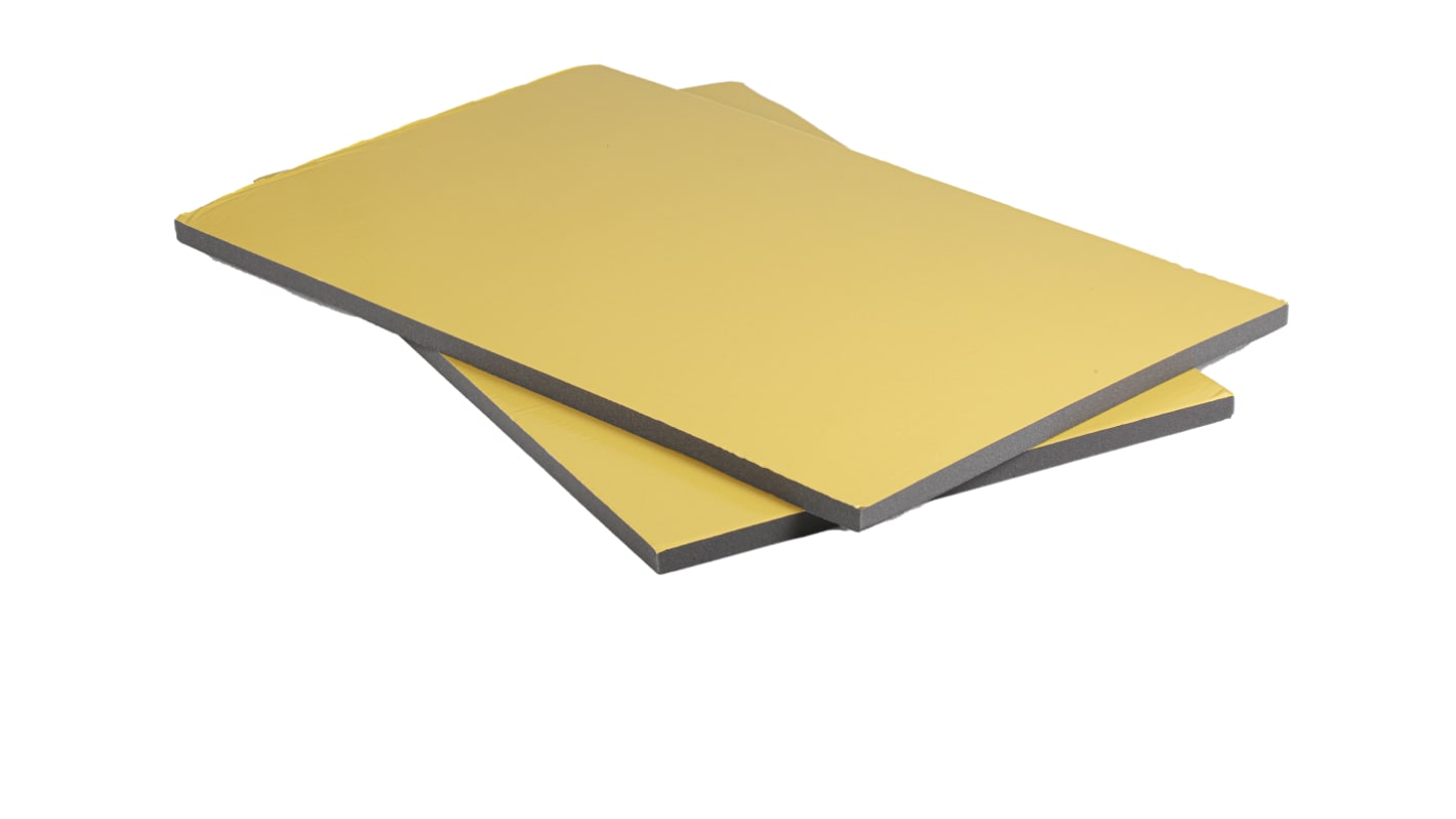 RS PRO Adhesive PUR Foam Acoustic Insulation, 1m x 600mm x 25mm