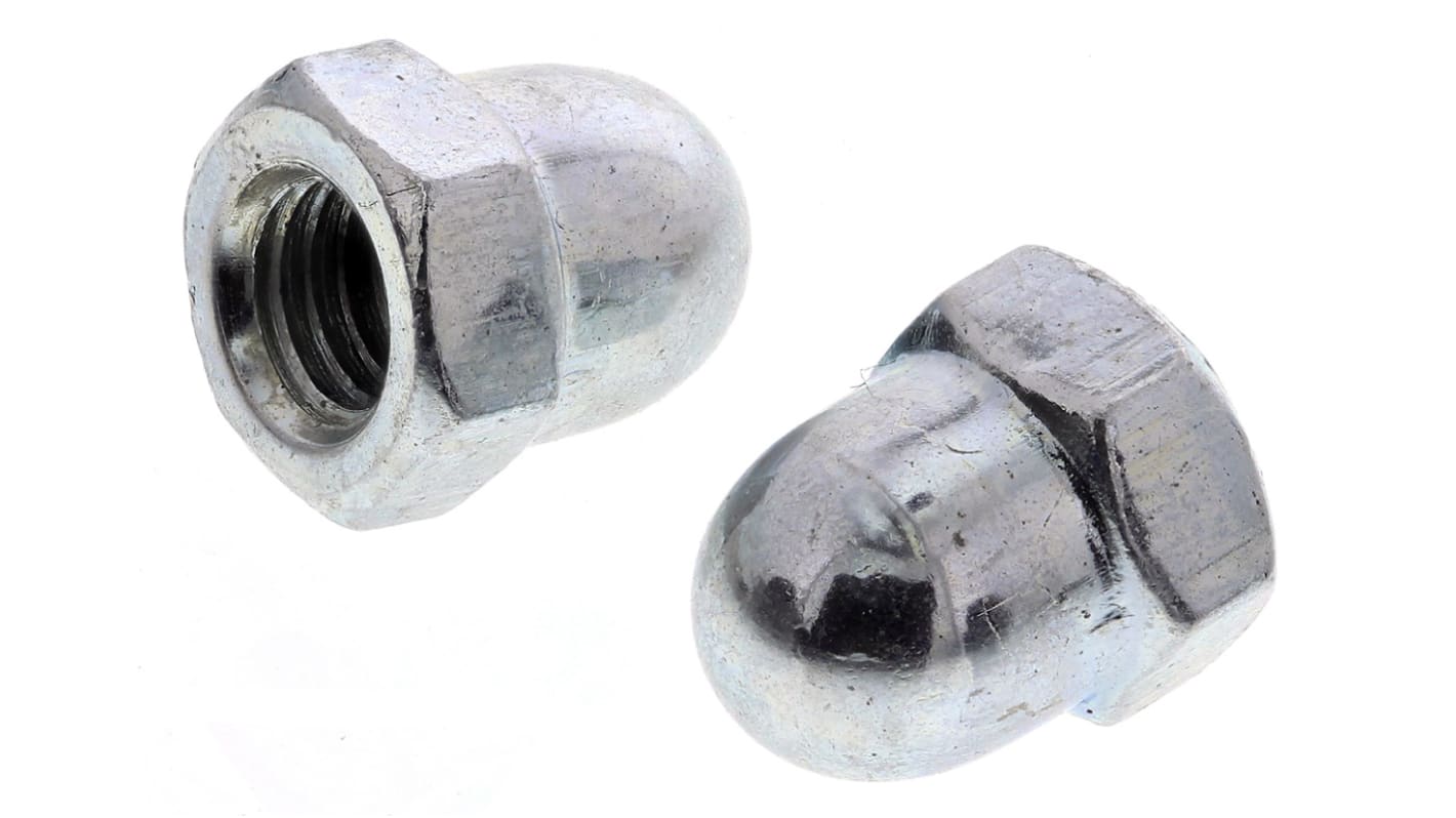 Tuerca ciega M5 RS PRO de acero Galvanizado brillante, anch. 8.0mm, alt. 10.0mm