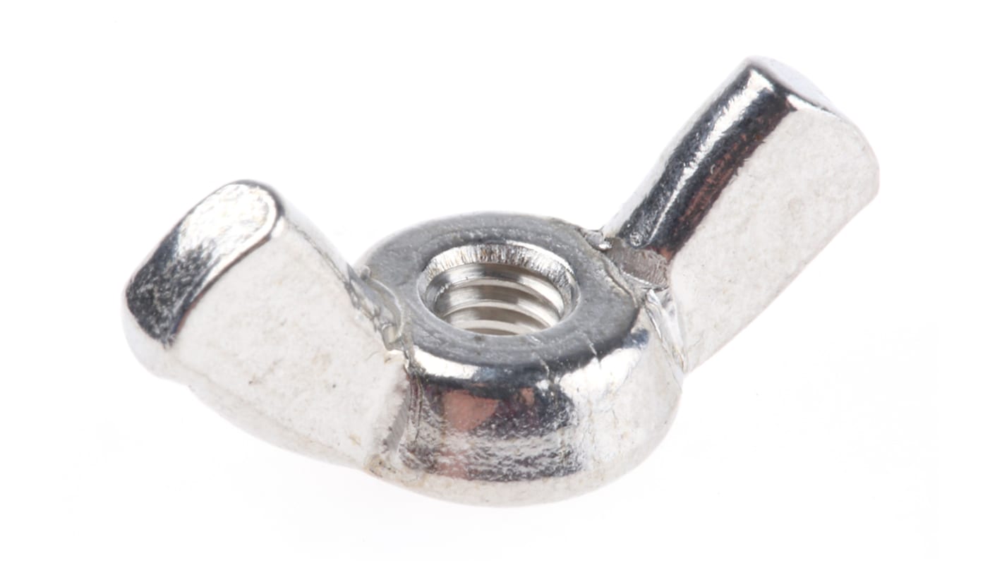 18mm Plain Stainless Steel Wingnut, M4, A2 304