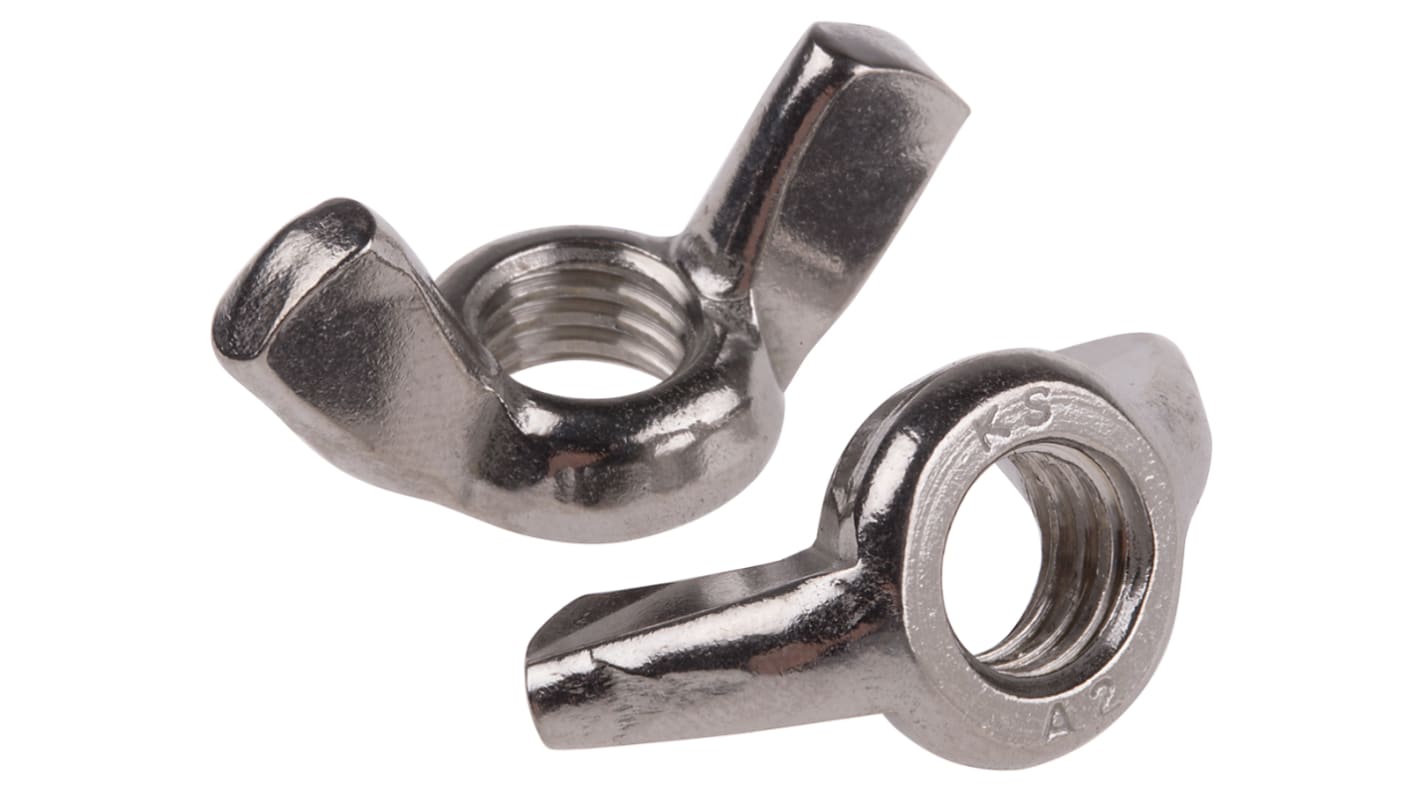 Plain Stainless Steel Wingnut, M10, A2 304