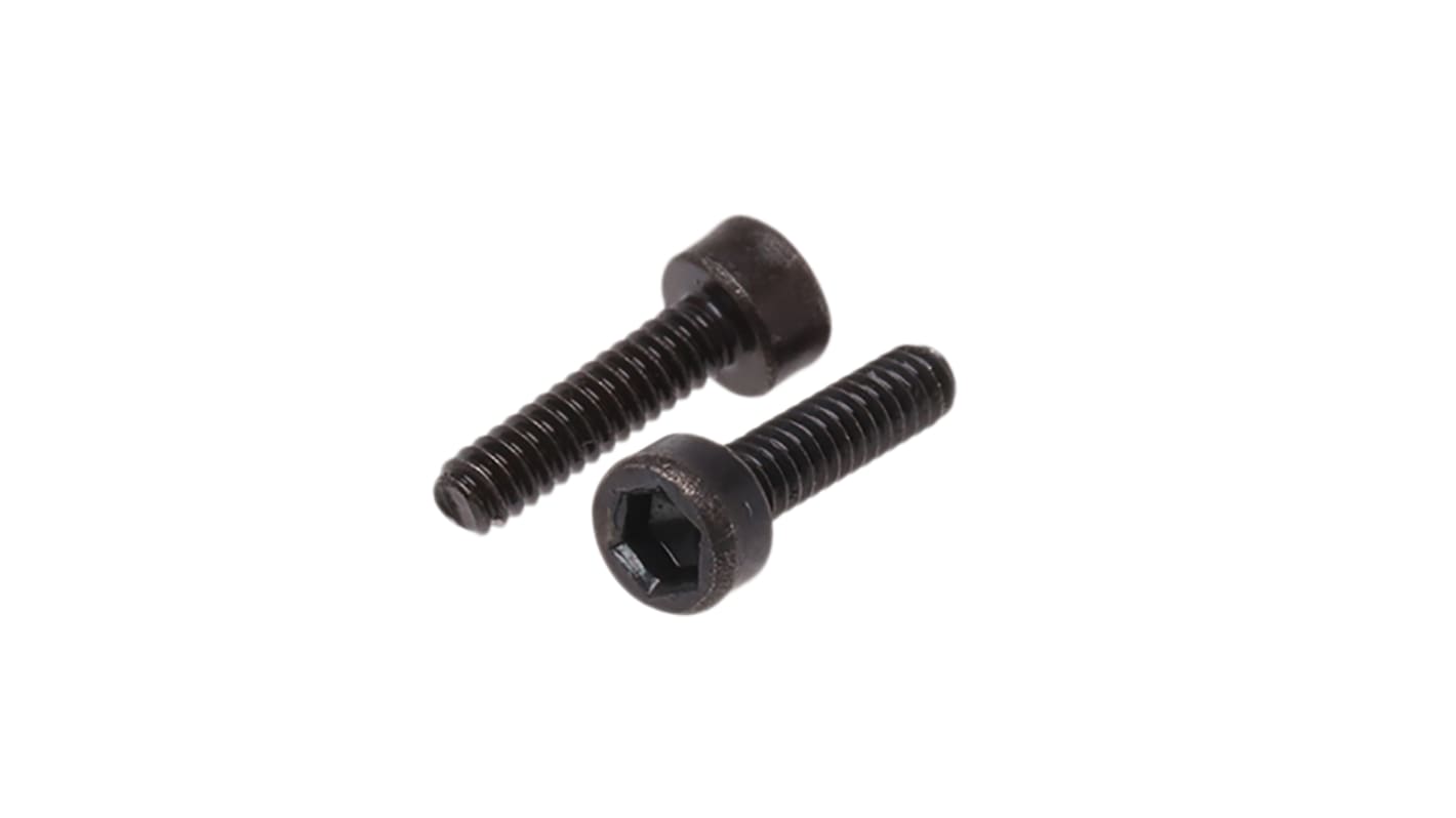 Śruba imbusowa M1.6 długość 6mm Nakrętka, gniazdo sześciokątne Stalowe RS PRO