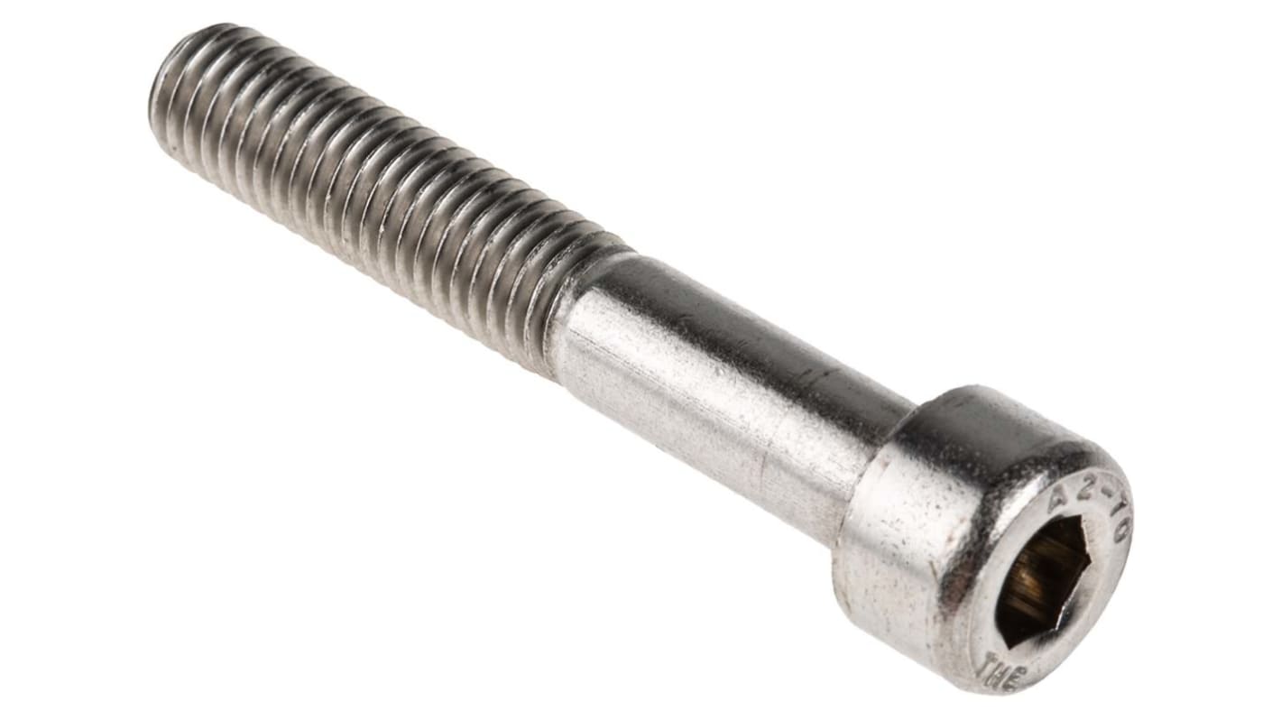 RS PRO M8 x 50mm Hex Socket Cap Screw Stainless Steel