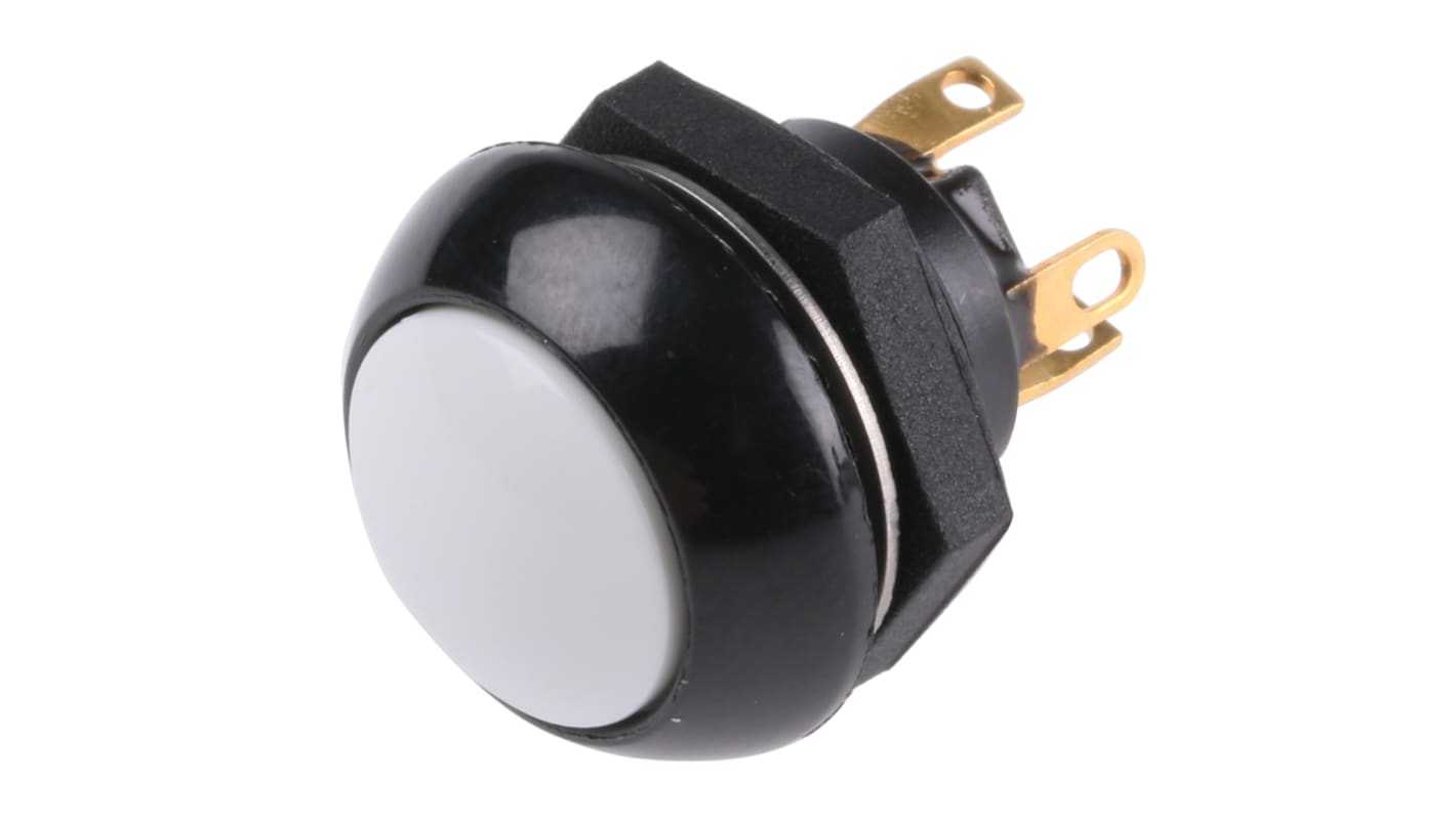 Interruttore a pulsante Otto, Momentaneo, DPDT, 5 A a 28 V cc Montaggio a pannello