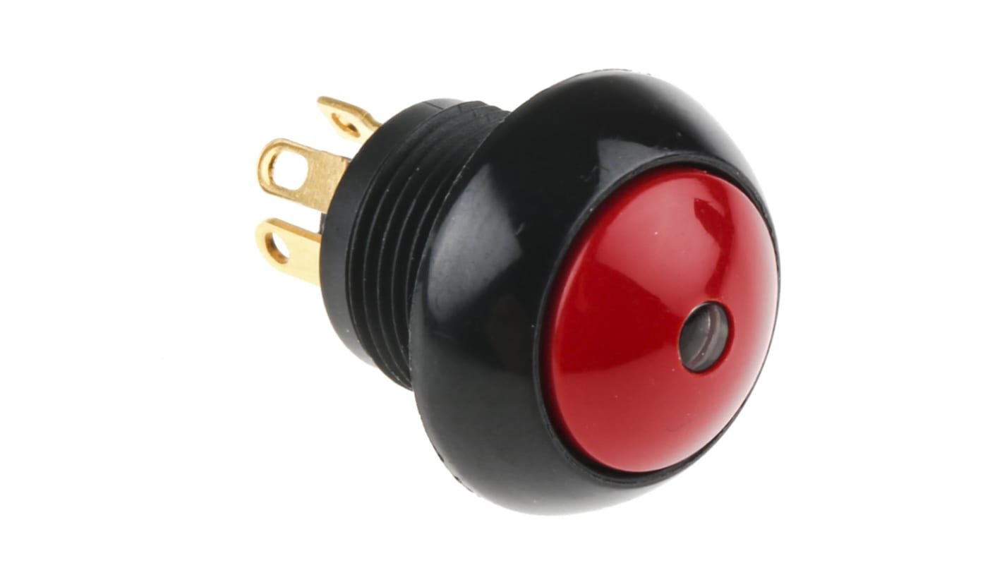 Otto Illuminated Push Button Switch, Momentary, Panel Mount, 11mm Cutout, SPDT, IP68S