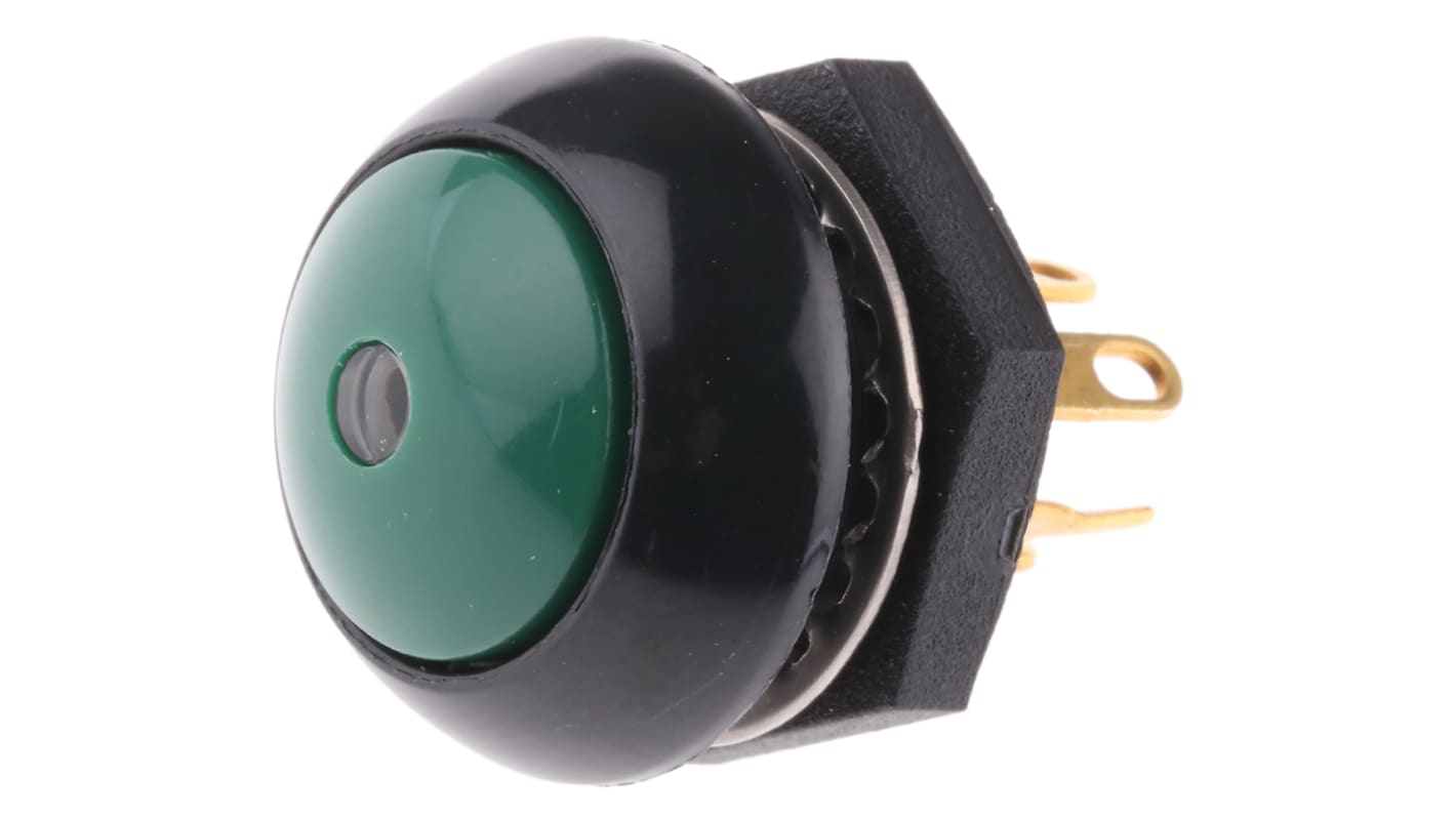 Otto Illuminated Push Button Switch, Momentary, Panel Mount, 11mm Cutout, SPDT, IP68