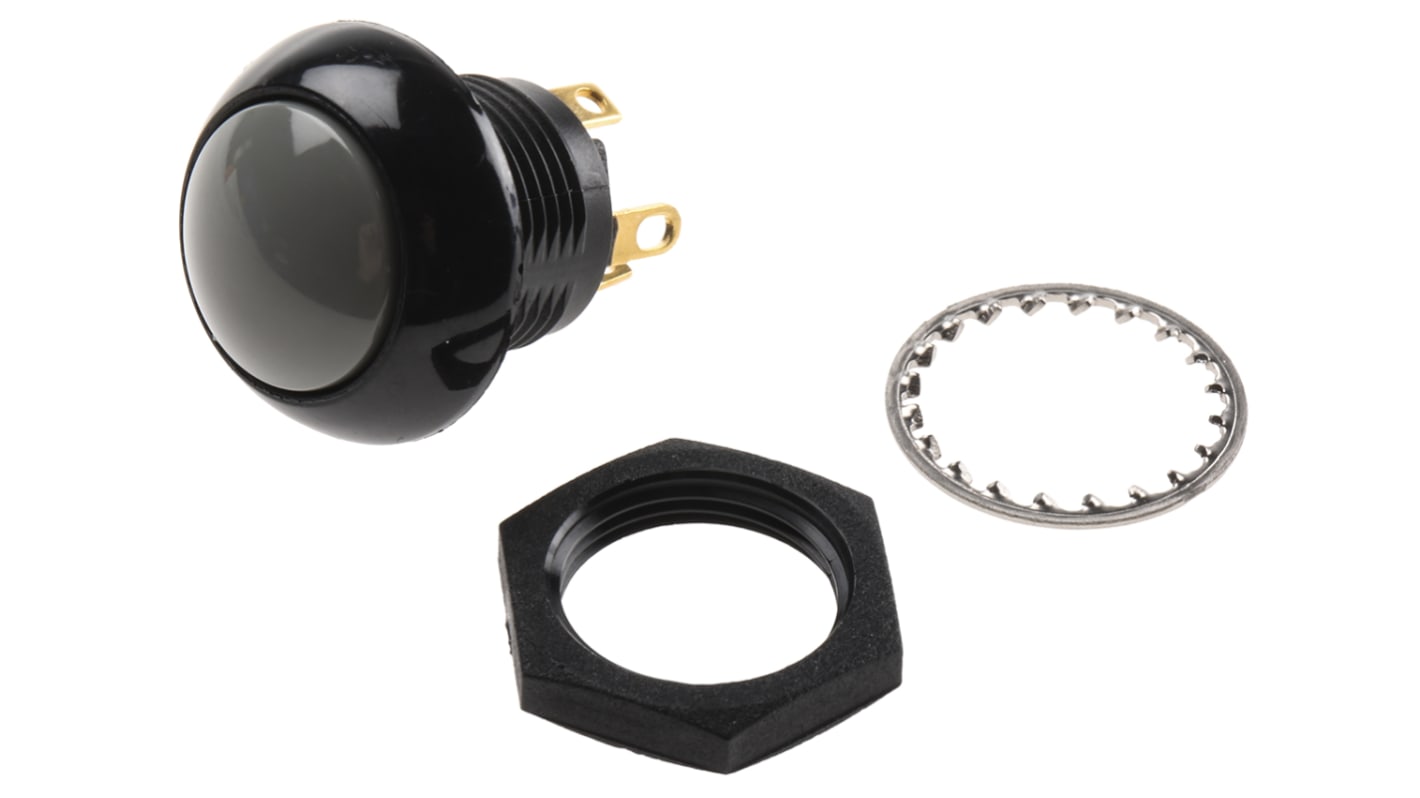 Otto Push Button Switch, Momentary, Panel Mount, SPST, 28V dc