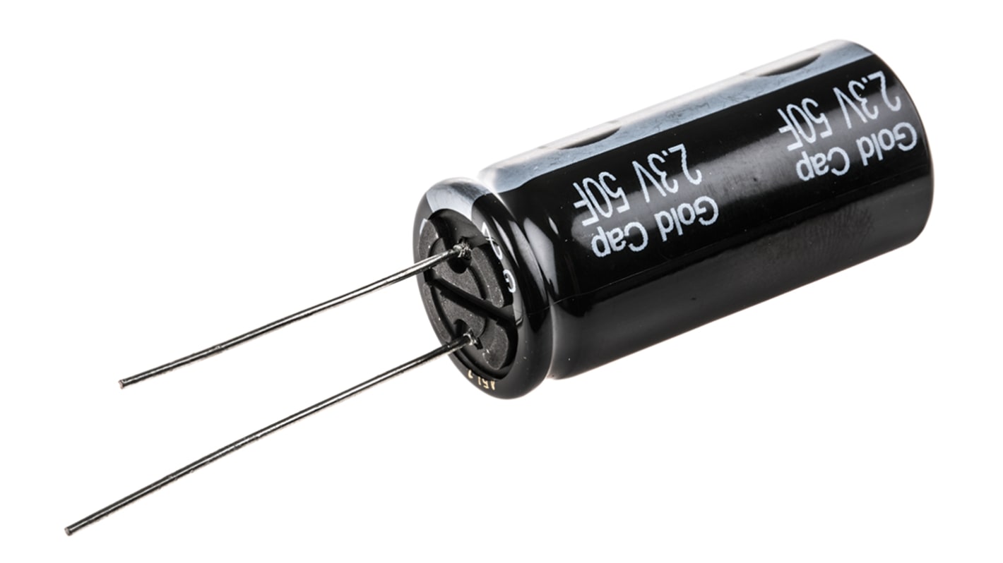 EECHW0D506 | Panasonic 電気二重層コンデンサ, 2.3V dc 50F EECHW0D506 | Panasonic 電気二重層コンデンサ, 2.3V dc 50F