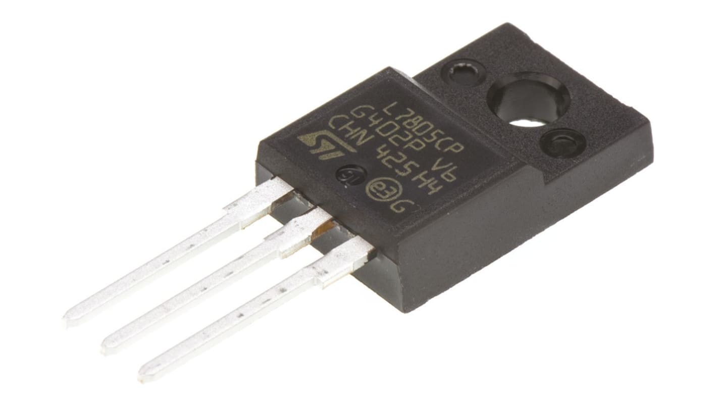 STMicroelectronics 线性稳压芯片, 5 V输出, 1.5A最大输出, 单路输出, TO-220FP, 3针, 通孔安装, 0 °C→+150 °C