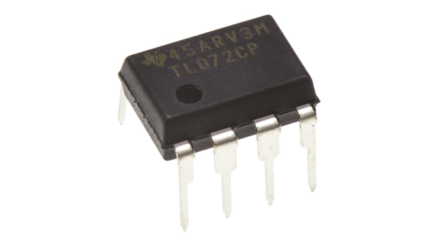 TL072CP Texas Instruments, Op Amp, 3MHz, 8-Pin PDIP