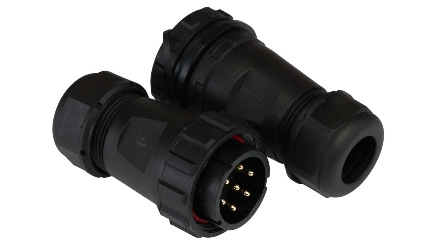 RS PRO Industrial Circular Connectors, 7, 7 Contacts, Cable, In-Line, SP29 Connector, Plug and Socket, Male and Female